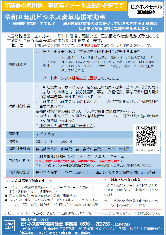 【県】ビジネス変革応援事業（ビジネスモデル再構築枠）