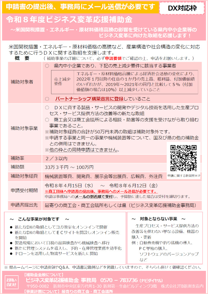 【県】ビジネス変革応援事業（ＤＸ対応枠）